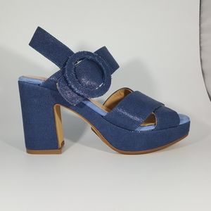 NR Rapisardi Cross Band Platform Sandal w/ Buckle